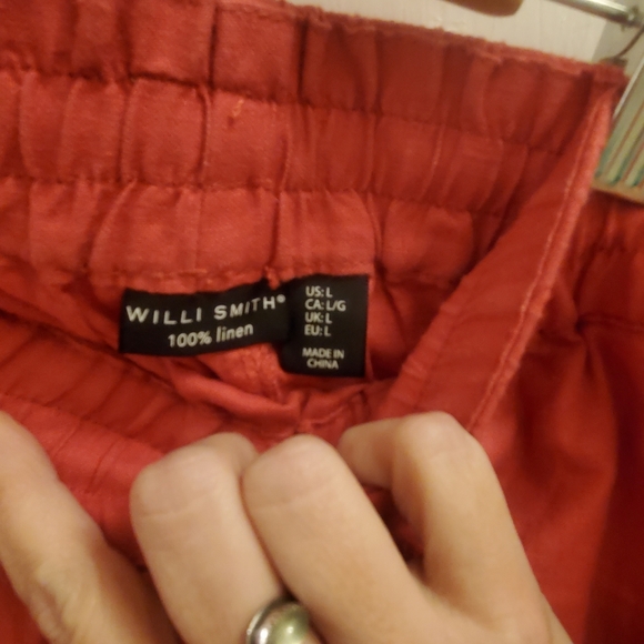 Coral linen skirt - Picture 3 of 3